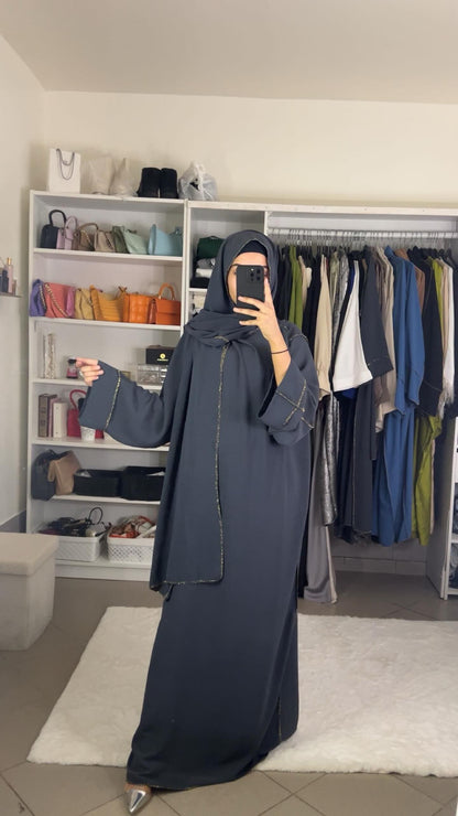 Abaya voile intégré